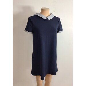 Zara Navy Schoolgirl Dress Wednesday Addams Womens Medium New